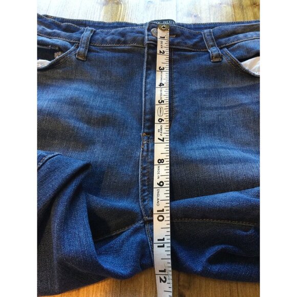 Judy Blue Distressed Skinny Jeans Size 15/32 Denim Ripped Red Plaid Patches - Picture 9 of 10